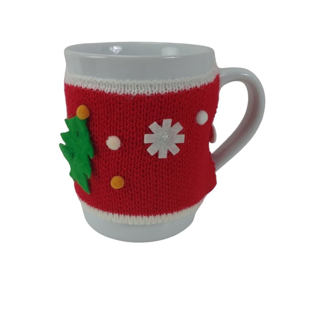 Threshold Coffee Mug W/Buttoned Christmas Sweater 13oz. Cup